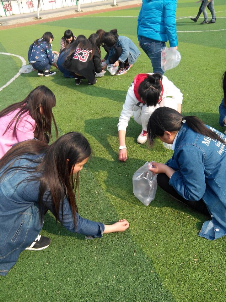 14形象1班“学雷锋 捡垃圾 ”美化校园